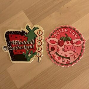 Two Dutch Bro stickers